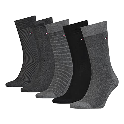 Tommy Hilfiger 5 Paar Herren TH Men Giftbox BIRDEY 5P Gr. 39-46 Business Socken Geschenkbox, Farbe:032 - grey melange, Socken & Strümpfe:39-42 von Tommy Hilfiger