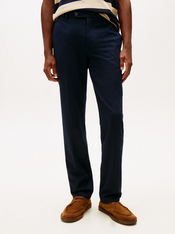 Tommy Hilfiger 5-Pocket-Hose PUNTO MILANO Straight Leg Fit, mit raffinierten Bügelfalten, ganzen Tag flexibel von Tommy Hilfiger