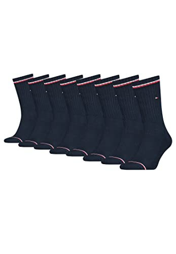 Tommy Hilfiger 8 Paar Herren ICONIC Socken Gr. 39-49 Tennis Socken, Farbe:322 - dark navy, Socken & Strümpfe:47-49 von Tommy Hilfiger