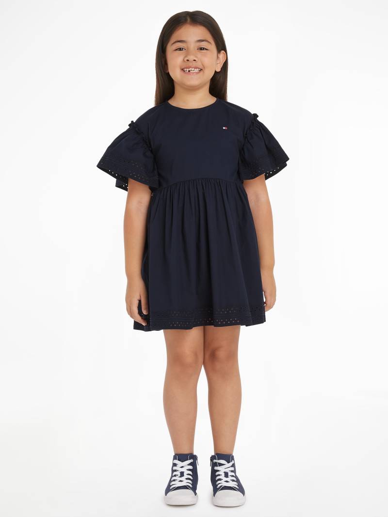 Tommy Hilfiger A-Linien-Kleid "BRODERIE ANGLAISE DRESS SS" Kinder bis 16 Jahre mit Logostickerei von Tommy Hilfiger