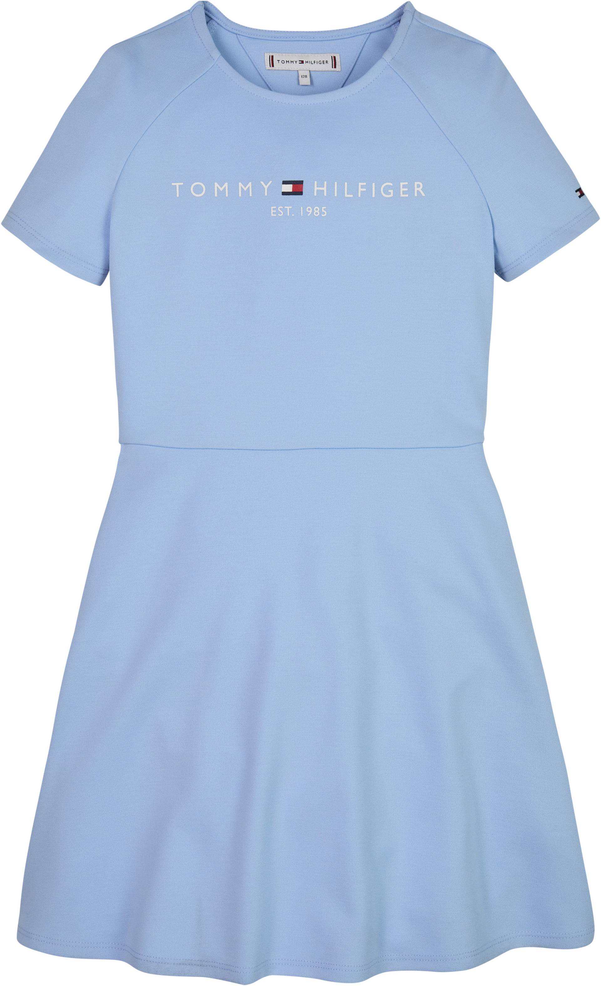 Tommy Hilfiger A-Linien-Kleid "PUNTO FIT & FLARE DRESS SS" Kinder bis 16 Jahre mit Logoschriftzug von Tommy Hilfiger
