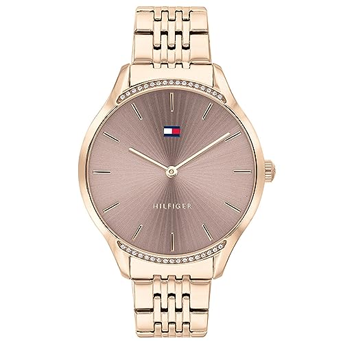 Tommy Hilfiger Analog Quarzuhr für Damen mit Rotgoldfarbenes Edelstahlarmband - 1782212 von Tommy Hilfiger