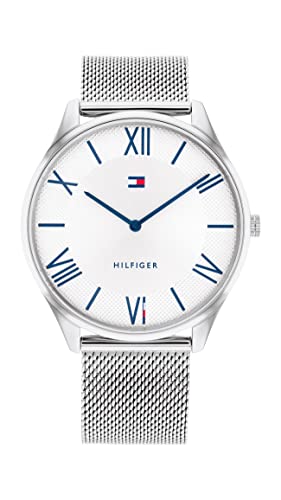 Tommy Hilfiger Analog Quarzuhr für Herren mit Silbernes Edelstahlarmband - 1710512 von Tommy Hilfiger