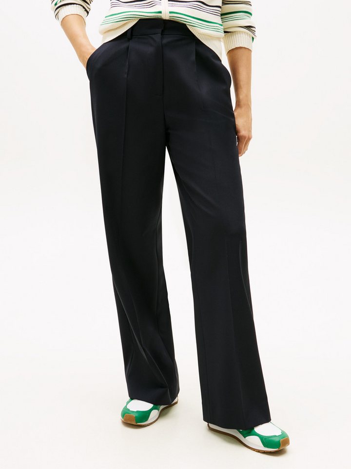 Tommy Hilfiger Anzughose TIMELESS WOOL WIDE LEG PANT mit Wolle von Tommy Hilfiger