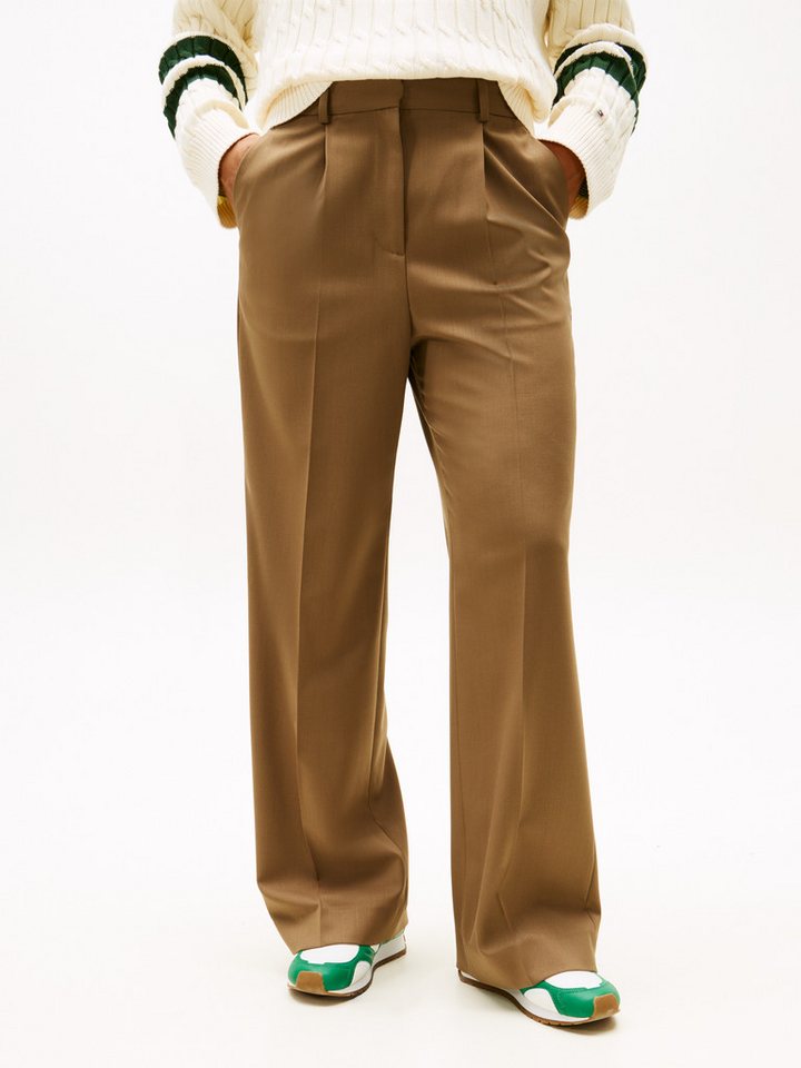 Tommy Hilfiger Anzughose TIMELESS WOOL WIDE LEG PANT mit Wolle von Tommy Hilfiger