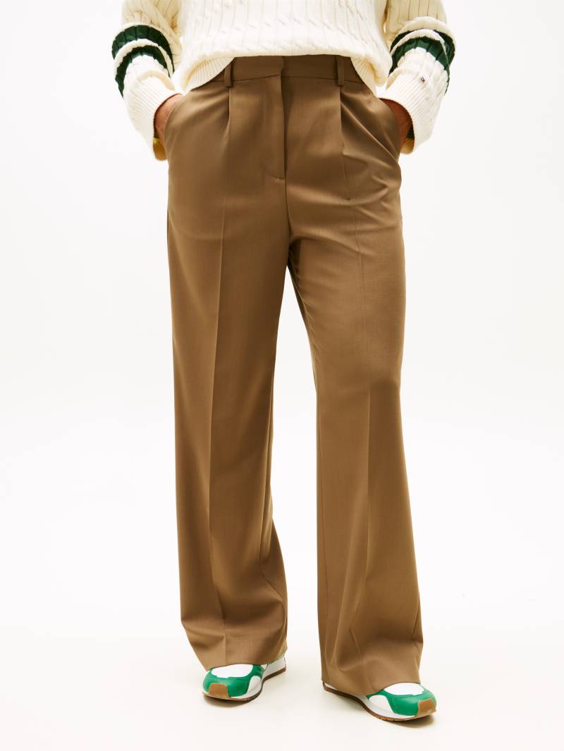 Tommy Hilfiger Anzughose "TIMELESS WOOL WIDE LEG PANT" mit Wolle von Tommy Hilfiger