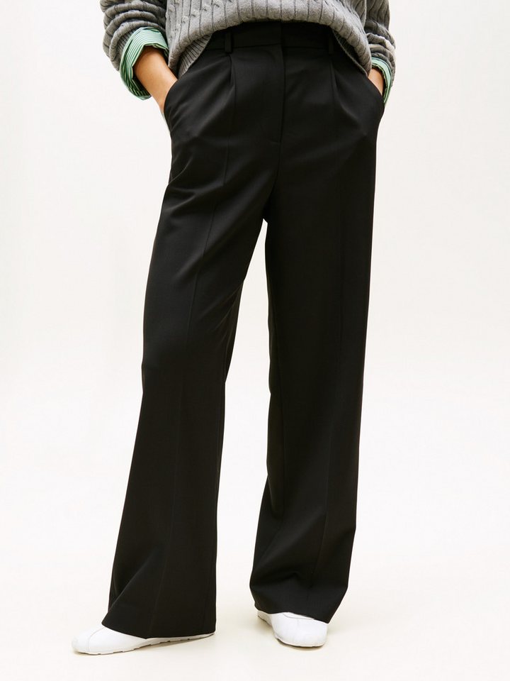 Tommy Hilfiger Anzughose TIMELESS WOOL WIDE LEG PANT mit Wolle von Tommy Hilfiger