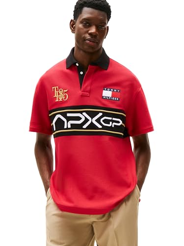 Tommy Hilfiger Apxgp Collection Herren-Poloshirt mit grafischem Logo von Tommy Hilfiger