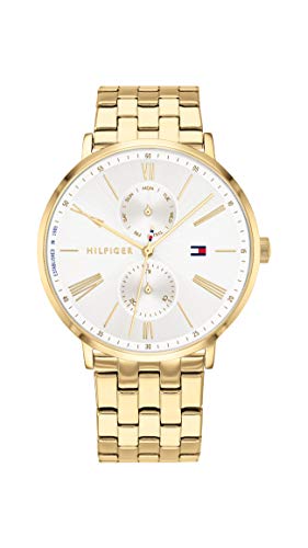 Tommy Hilfiger Multi Zifferblatt Quarz Uhr für Damen mit Gelbgoldfarbenes Edelstahlarmband - 1782069 von Tommy Hilfiger