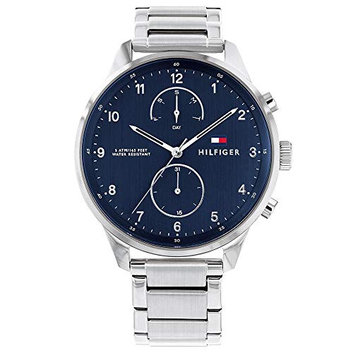 Tommy Hilfiger Multi Zifferblatt Quarz Uhr für Herren mit Silbernes Edelstahlarmband - 1791575 von Tommy Hilfiger