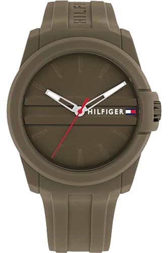 Tommy Hilfiger Austin Herren Uhr analog Quarzwerk mit Silikon Armband 1710599 von TOMMY