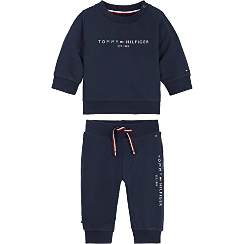 Tommy Hilfiger Kinder Unisex Jogginganzug Sweatpants Stretch, Blau (Twilight Navy), 3-6 Monate von Tommy Hilfiger