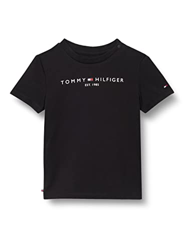 Tommy Hilfiger Baby Essential Logo Kurzarm T-Shirt, schwarzes, 3-6 Jahre von Tommy Hilfiger