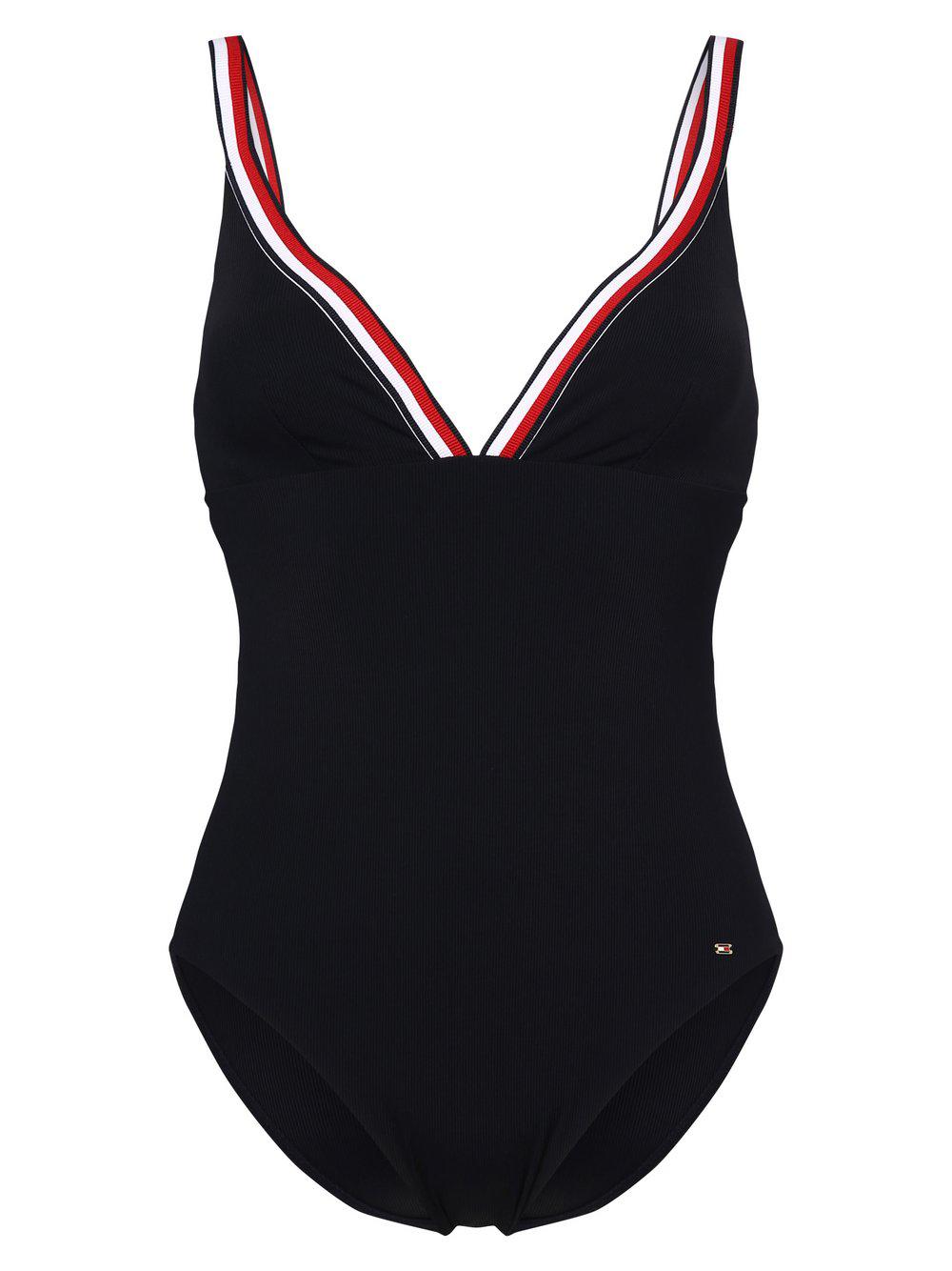 Tommy Hilfiger Badeanzug Damen Polyamid, marine von Tommy Hilfiger