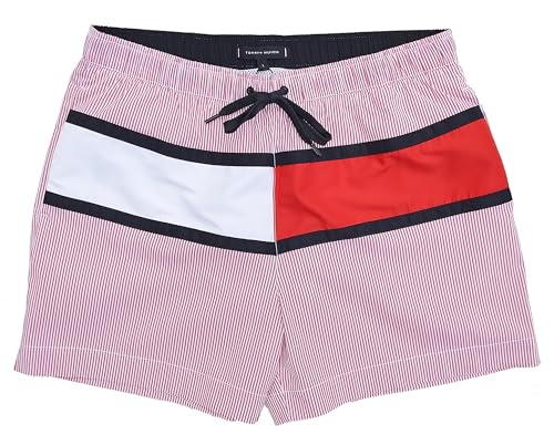 Tommy Hilfiger Badeshort Swim Stripe Flag Trunk Rot Weiß gestreift Größe XXL von Tommy Hilfiger