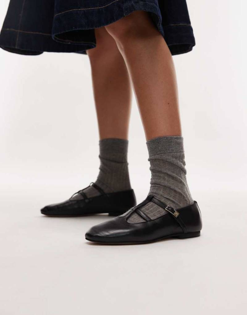 Tommy Hilfiger - Ballerinas aus Leder in Schwarz von Tommy Hilfiger