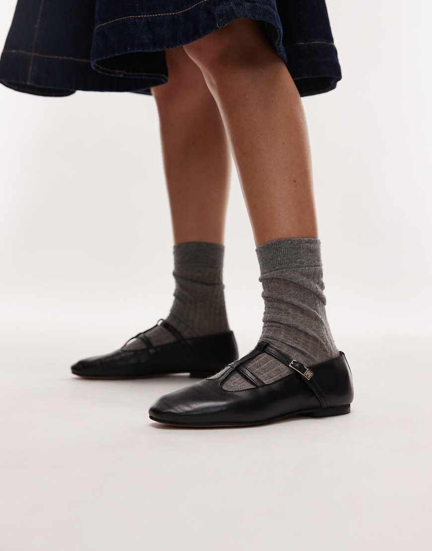 Tommy Hilfiger - Ballerinas aus Leder in Schwarz von Tommy Hilfiger