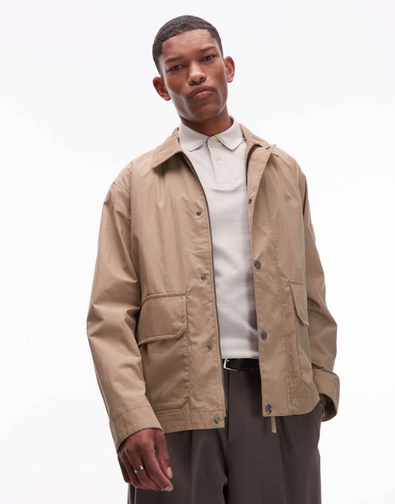 Tommy Hilfiger - Barn-Jacke in Camel-Neutral von Tommy Hilfiger