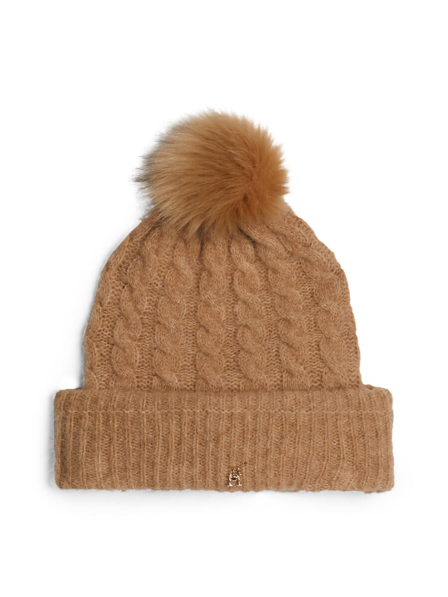Tommy Hilfiger - Beanie aus Alpaka-Wollmix beige - Gr. - OS von Tommy Hilfiger