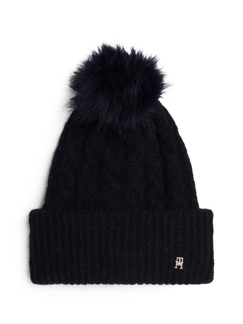 Tommy Hilfiger - Beanie aus Alpaka-Wollmix blau - Gr. - OS von Tommy Hilfiger