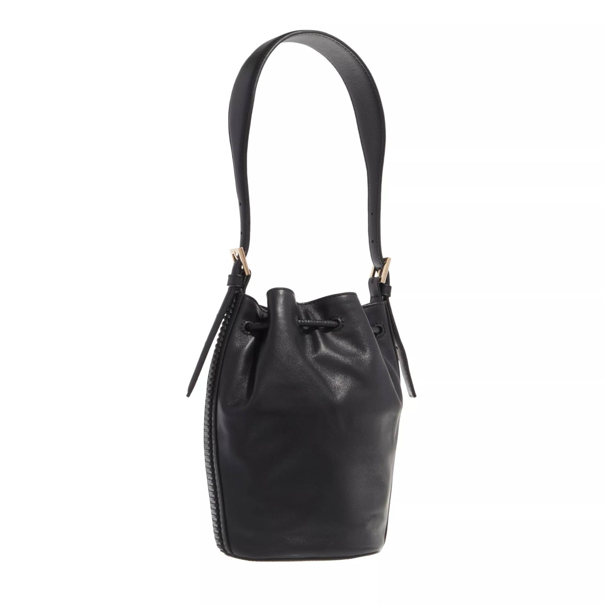 Tommy Hilfiger Beuteltasche - Crest Leather Bucket - Gr. unisize - in Schwarz - für Damen von Tommy Hilfiger