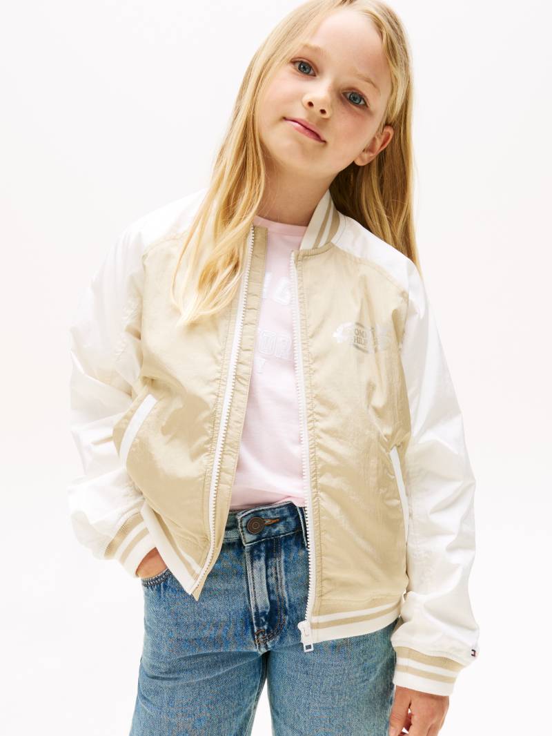Tommy Hilfiger Blouson "BUTTERFLY GRAPHIC BOMBER JACKET" für Kinder bis 16 Jahre, mit glänzendem Butterfly-Print von Tommy Hilfiger