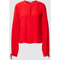 Tommy Hilfiger Bluse mit Schlüsselloch-Ausschnitt in Rot, Größe 38 von Tommy Hilfiger