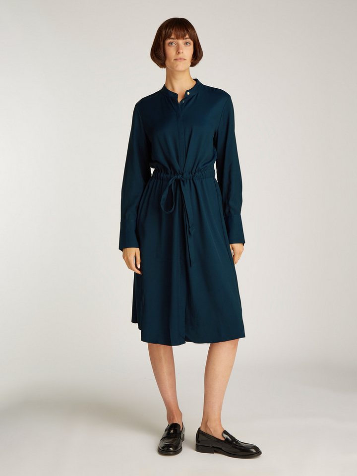 Tommy Hilfiger Blusenkleid SOFT VIS COLARLESS SHIRT DRESS mit Bindeband von Tommy Hilfiger