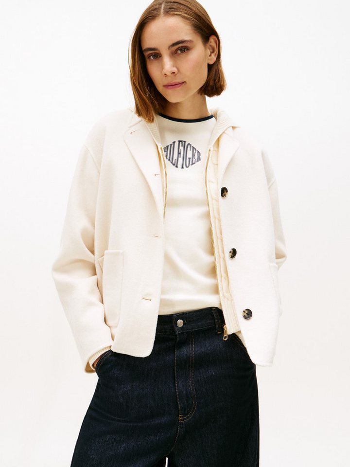 Tommy Hilfiger Bomberjacke DF WOOL SHORT BOMBER mit Wolle von Tommy Hilfiger