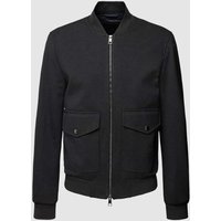 Tommy Hilfiger Bomberjacke aus Viskose-Mix mit Pattentaschen in Marine, Größe S von Tommy Hilfiger