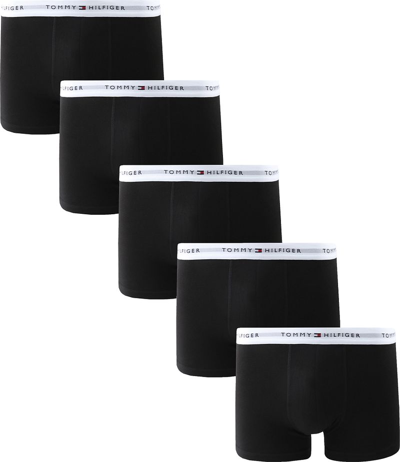 Tommy Hilfiger Boxer Trunk 5-Pack Schwarz - Größe XXL von Tommy Hilfiger