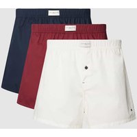 Tommy Hilfiger Boxershorts mit Label-Stitching im 3er-Pack in Rot, Größe M von Tommy Hilfiger