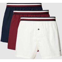 Tommy Hilfiger Boxershorts mit elastischem Bund im 3er-Pack in Rot, Größe XL von Tommy Hilfiger