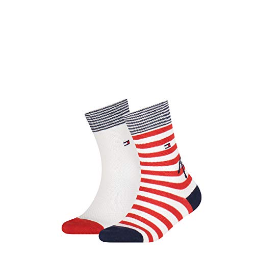 Tommy Hilfiger Boys Stripe Mesh Kids (2 Pack) Socks, Tommy original, 31-34 von Tommy Hilfiger