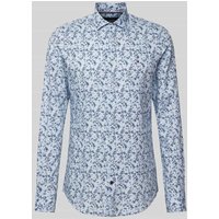 Tommy Hilfiger Business-Hemd mit floralem Muster in Bleu, Größe 41 von Tommy Hilfiger