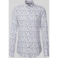 Tommy Hilfiger Tailored Business-Hemd mit floralem Muster in Weiss, Größe 43 von Tommy Hilfiger Tailored