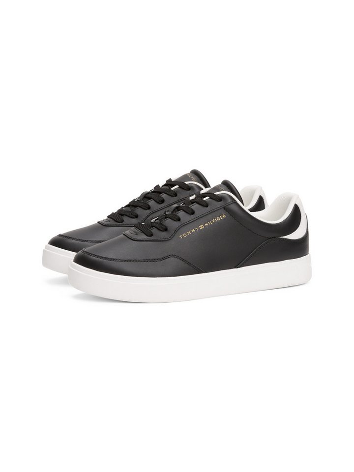 Tommy Hilfiger CASUAL CUPSOLE SNEAKER Plateausneaker, Freizeitschuh, Halbschuh, Schnürer mit goldfarbenem Logoschriftzug von Tommy Hilfiger