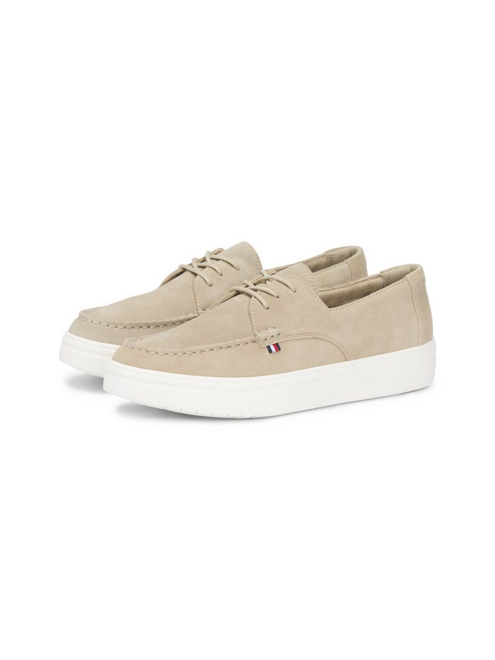 Tommy Hilfiger CASUAL SUEDE STITCH TOE HYBRID Bootsschuh Schnürschuh, Halbschuh, Freizeitschuh mit abgesteppter Ziernaht von Tommy Hilfiger