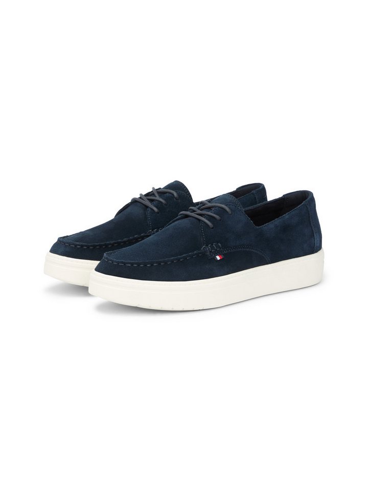 Tommy Hilfiger CASUAL SUEDE STITCH TOE HYBRID Bootsschuh Schnürschuh, Halbschuh, Freizeitschuh mit abgesteppter Ziernaht von Tommy Hilfiger