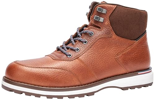 Tommy Hilfiger Herren Stiefel Warm aus Leder, Braun (Winter Cognac), 46 von Tommy Hilfiger