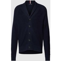 Tommy Hilfiger Cardigan mit V-Ausschnitt in Marine, Größe L von Tommy Hilfiger