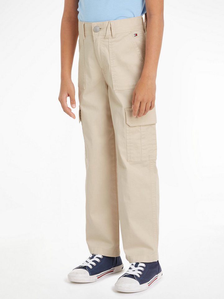 Tommy Hilfiger Cargohose UTILITY CARGO PANTS Kinder bis 16 Jahre mit Logostickerei von Tommy Hilfiger