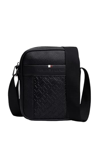 Tommy Hilfiger Central Mono Mini Reporter Bag, Umhängetasche, Schwarz von Tommy Hilfiger