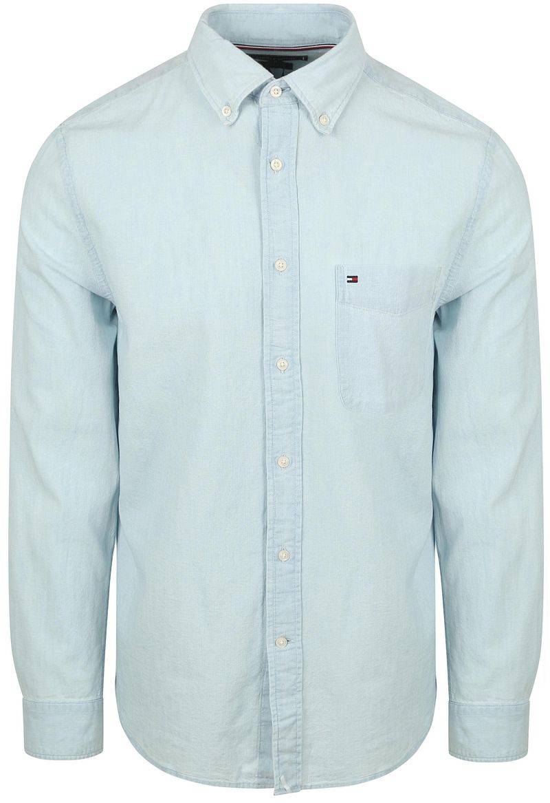Tommy Hilfiger Chambray Hemd Hellblau - Größe XXL von Tommy Hilfiger