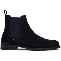 Tommy Hilfiger Chelsea Boots aus Veloursleder mit Logo-Stickerei in 41 von Tommy Hilfiger