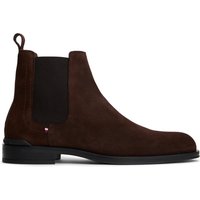 Tommy Hilfiger Chelsea Boots aus Veloursleder mit Logo-Stickerei in 44 von Tommy Hilfiger
