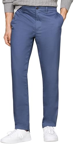 Tommy Hilfiger Herren Chino Hose Denton Straight Leg, Blau (Aegean Sea), 35W/36L von Tommy Hilfiger