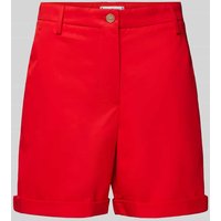 Tommy Hilfiger Chino-Shorts mit Label-Stitching in Rot, Größe 36 von Tommy Hilfiger