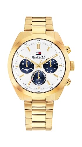 Tommy Hilfiger Chronograph Quarz Uhr für Herren mit Goldfarben Edelstahlarmband - 1710723 Tommy Hilfiger Chronograph Quarz Uhr für Herren mit Goldfarben Edelstahlarmband - 1710723 von Tommy Hilfiger