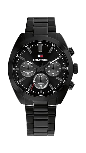 Tommy Hilfiger Chronograph Quarz Uhr für Herren mit Schwarzes Edelstahlarmband - 1710724 Tommy Hilfiger Chronograph Quarz Uhr für Herren mit Schwarzes Edelstahlarmband - 1710724 von Tommy Hilfiger